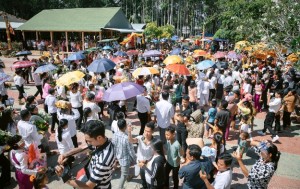 Lễ Dâng y cà sa tại chùa Sóc Cụt, xã Nhị Trường năm 2024 (Ảnh: Kiên Giàu)