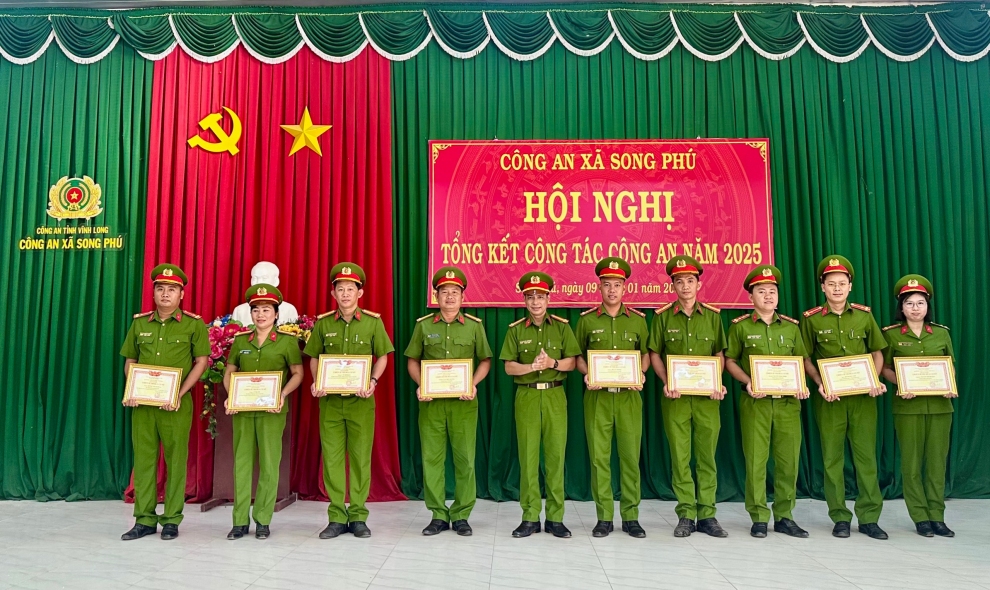 Công an xã Song Phú tổng kết công tác năm 2025