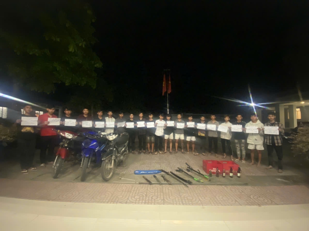 Công an xã Tam Ngãi kịp thời ngăn chặn nhóm thanh, thiếu niên gây rối trật tự công cộng