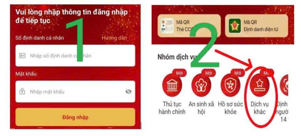 1 Hướng dẫn các thao tác trên ứng dụng VNeID