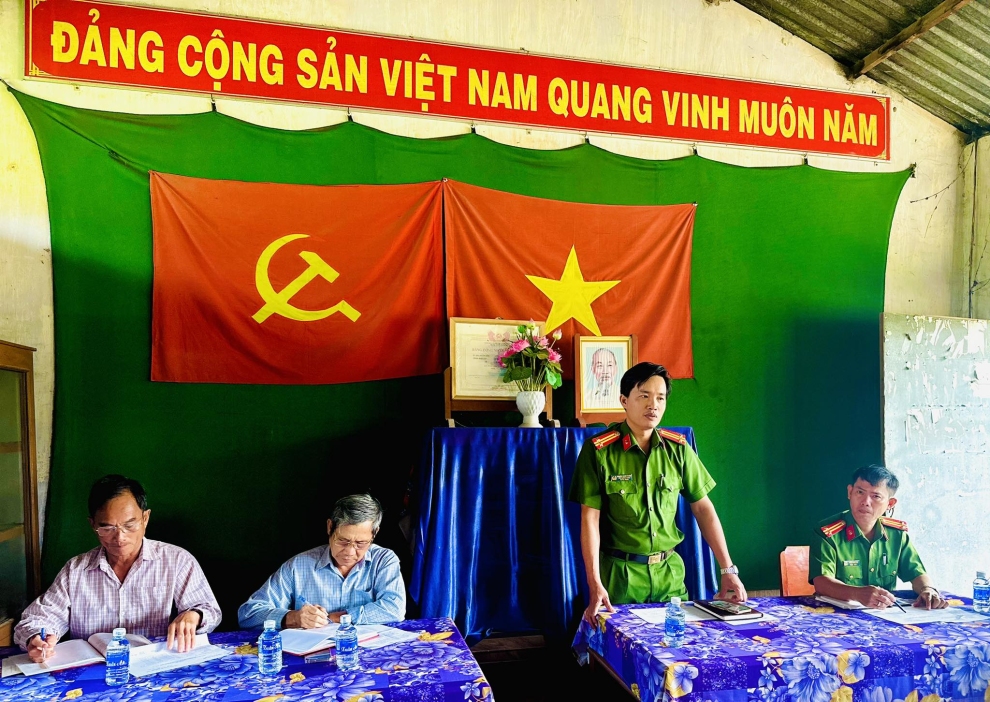 Công an xã Tân Thủy tăng cường khảo sát địa bàn, chủ động phòng ngừa ANTT từ cơ sở