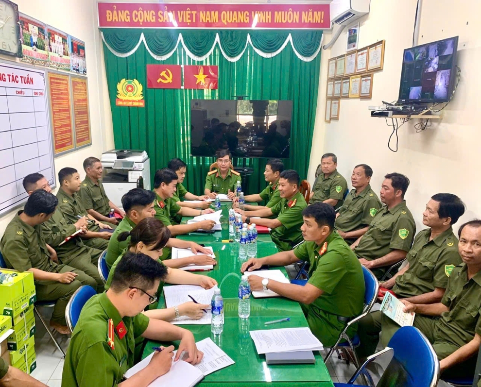 Công an xã Mỹ Chánh Hòa tổ chức Hội nghị triển khai công tác bảo đảm ANTT Tết Nguyên đán Bính Ngọ năm 2026