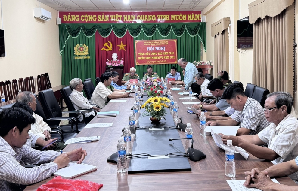 Chi hội cựu Công an xã Tân Quới tổ Hội nghị tổng kết hoạt động năm 2025