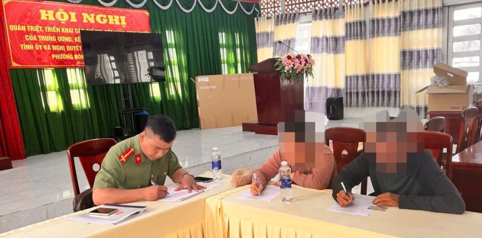 Công an phường Đông Thành xác minh, làm rõ vụ việc và tổ chức hoà giải mâu thuẫn trên không gian mạng