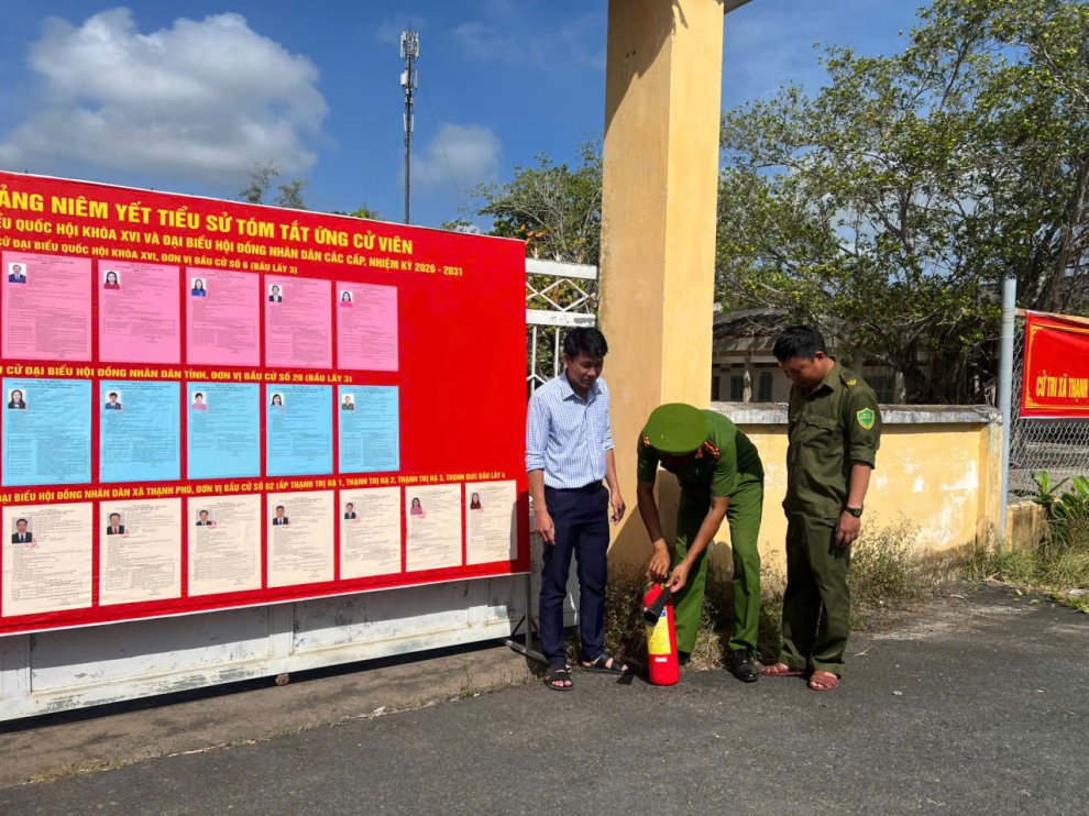bảo đảm an toàn phòng cháy, chữa cháy tại các điểm bỏ phiếu