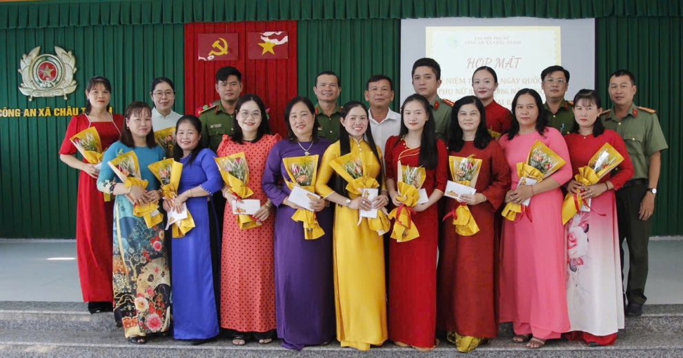 Hội Phụ nữ Công an xã Châu Thành họp mặt kỷ niệm Ngày Quốc tế Phụ nữ 08/3