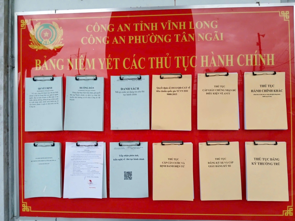 Công an phường Tân Ngãi chuẩn hóa quy trình ISO 9001:2015 hướng tới nâng cao chỉ số cải cách hành chính năm 2026