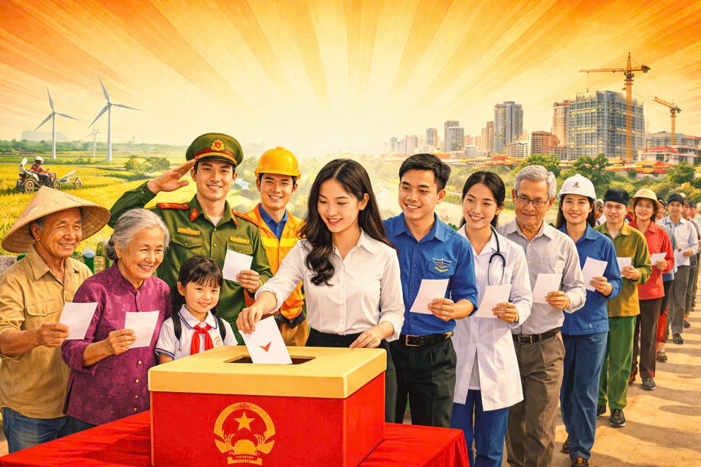 Công an xã Càng Long tuyên truyền, vận động Nhân dân chung tay giữ gìn an ninh trật tự phục vụ bầu cử