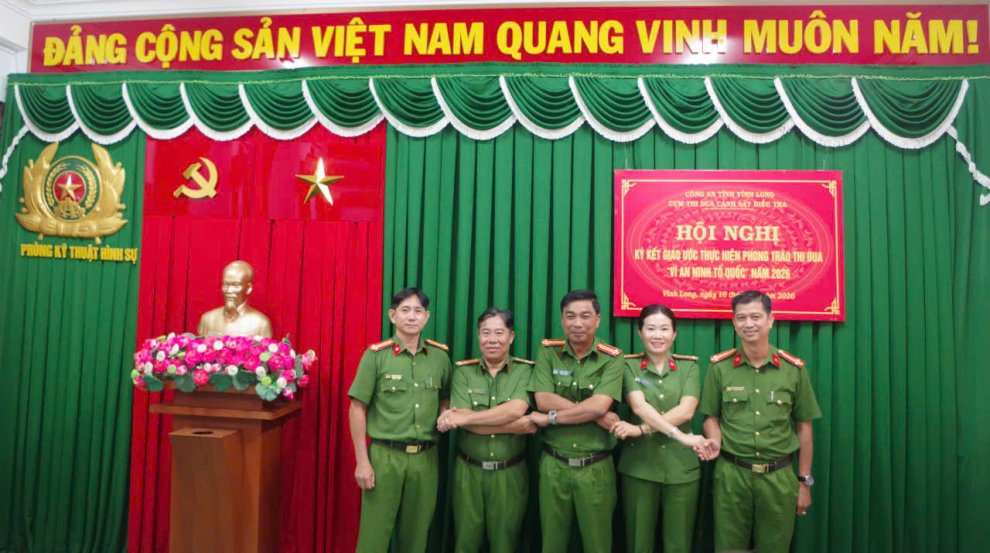 Cụm thi đua Cảnh sát điều tra tổ chức ký kết giao ước thực hiện phong trào thi đua “Vì An ninh Tổ quốc” năm 2026