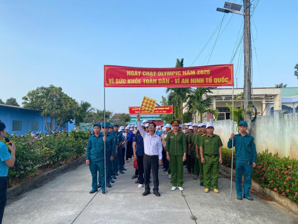 Xã Tân Long Hội tổ chức Ngày chạy olympic - Vì sức khoẻ toàn dân - Vì an ninh Tổ quốc năm 2026