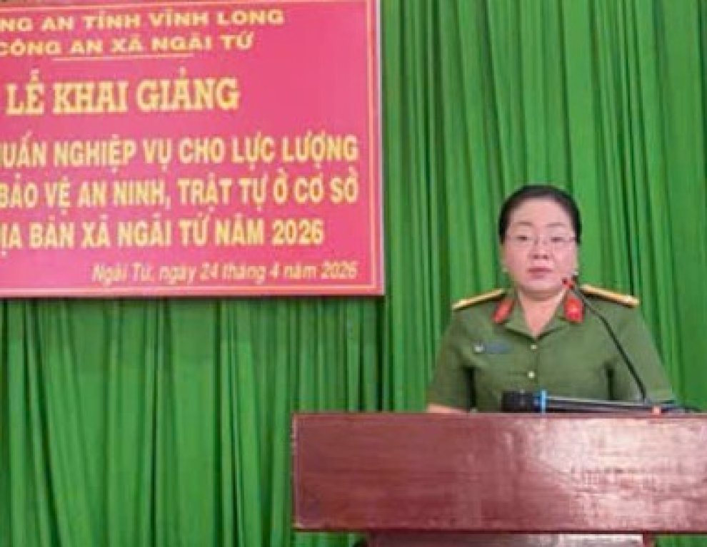 Công an xã Ngãi Tứ tổ chức khai giảng lớp tập huấn nghiệp vụ cho lực lượng tham gia bảo vệ an ninh trật tự ở cơ sở