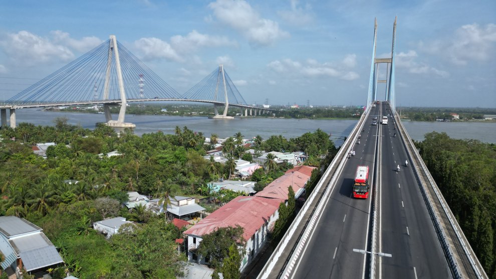 Cả 02 hướng trên cầu Mỹ Thuận 1, 2 đều thông thoáng