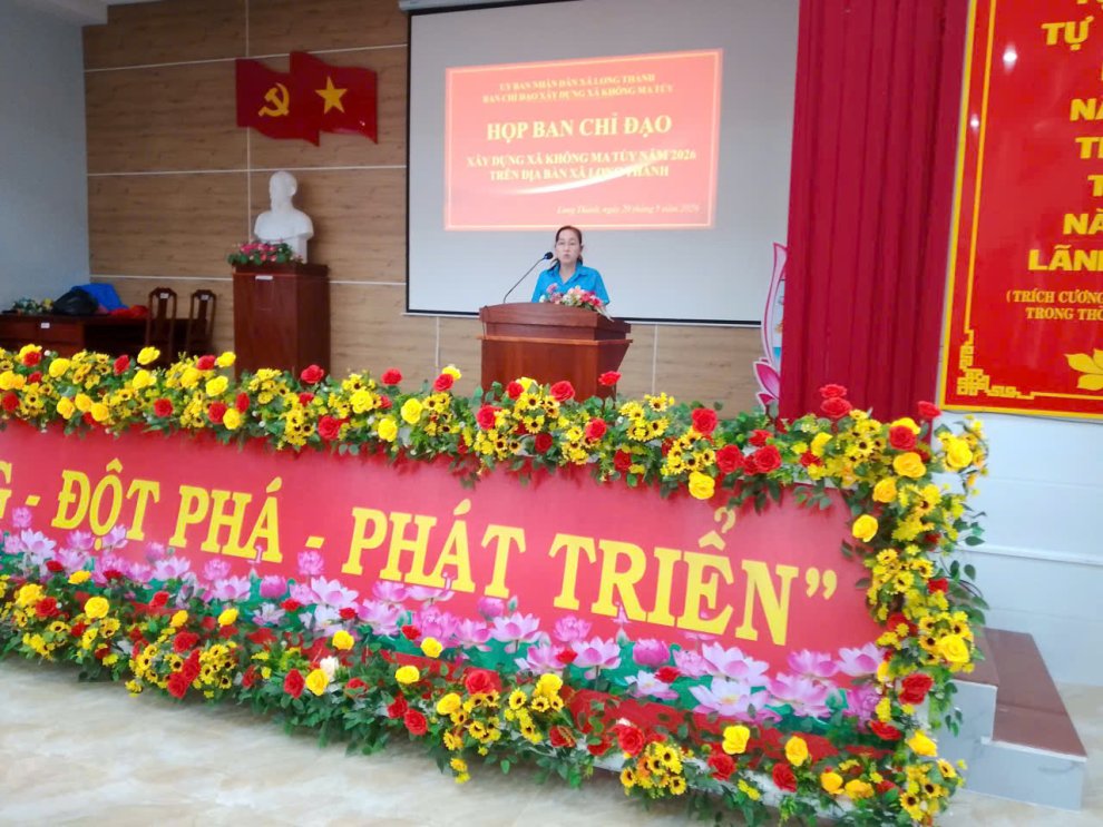 Xã Long Thành quyết tâm xây dựng địa bàn không ma túy năm 2026