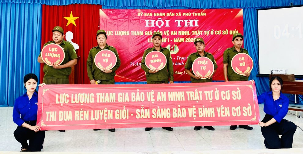 Ủy ban nhân dân xã Phú Thuận tổ chức Hội thi lực lượng tham gia bảo vệ an ninh, trật tự ở cơ sở giỏi lần thứ I năm 2026