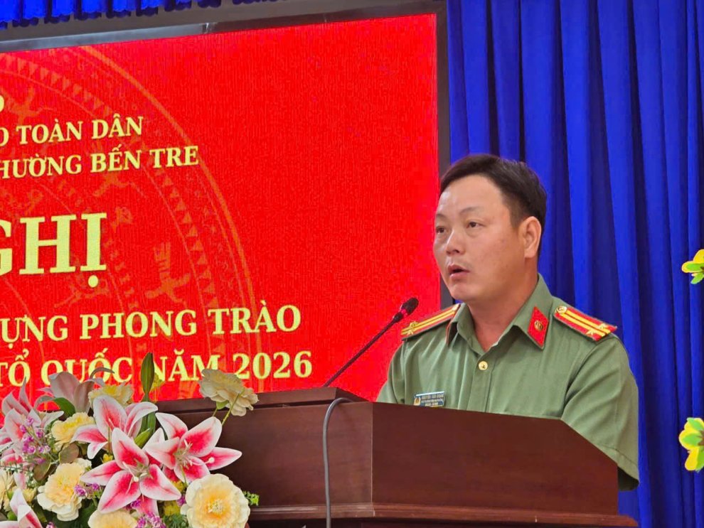 Phường Bến Tre triển khai công tác xây dựng phong trào toàn dân bảo vệ an ninh Tổ quốc năm 2026
