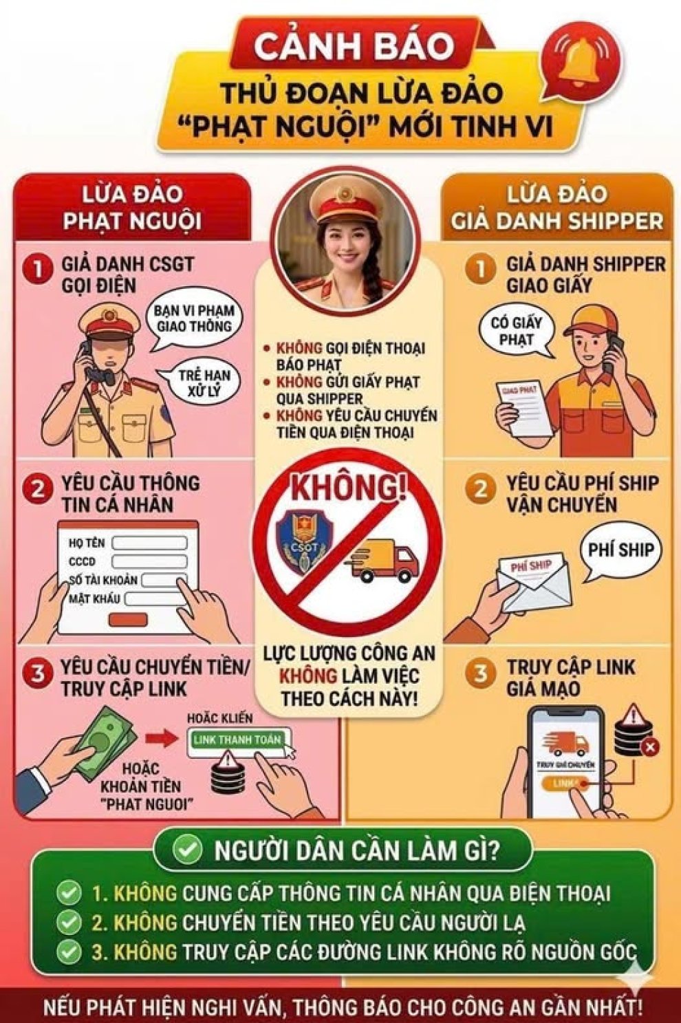 Đừng để mất tiền vì cuộc gọi thông báo phạt nguội giả mạo