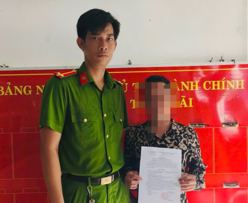 Công an xã Tam Ngãi tiếp nhận, quản lý 01 trường hợp cai nghiện ma túy trở về địa phương