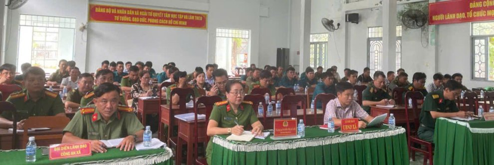 Công an xã Ngãi Tứ và Quân sự xã tổ chức sơ kết công tác phối hợp 06 tháng đầu năm 2026