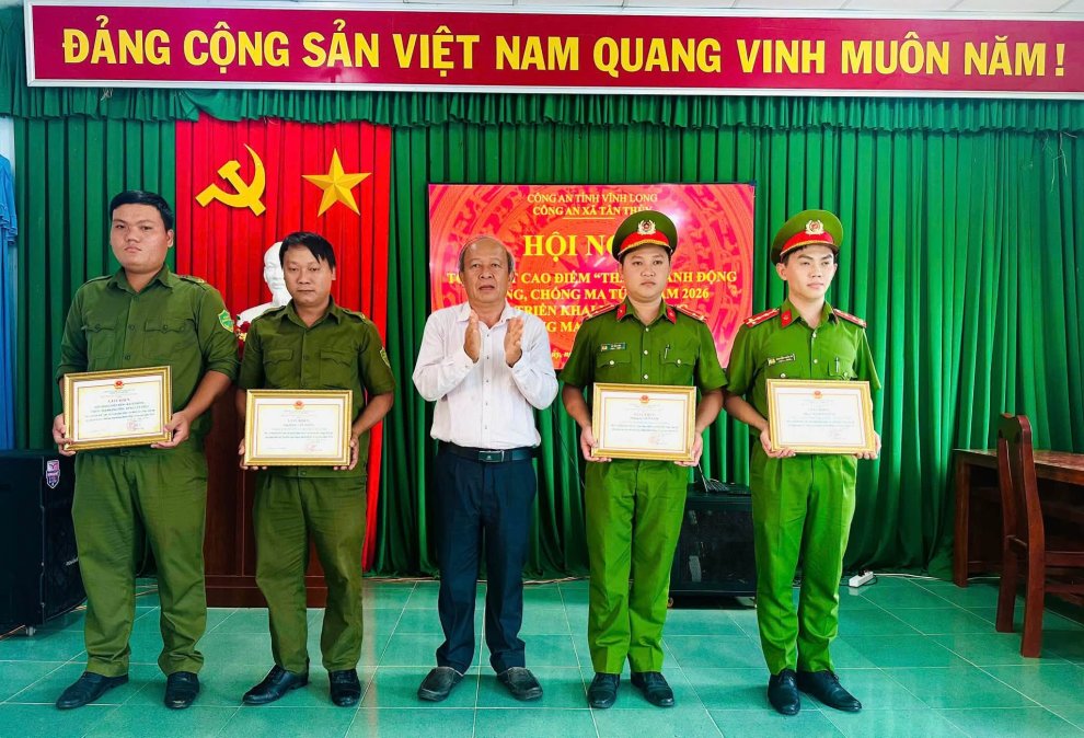 Công an xã Tân Thủy tổng kết tháng hành động phòng, chống ma túy năm 2026