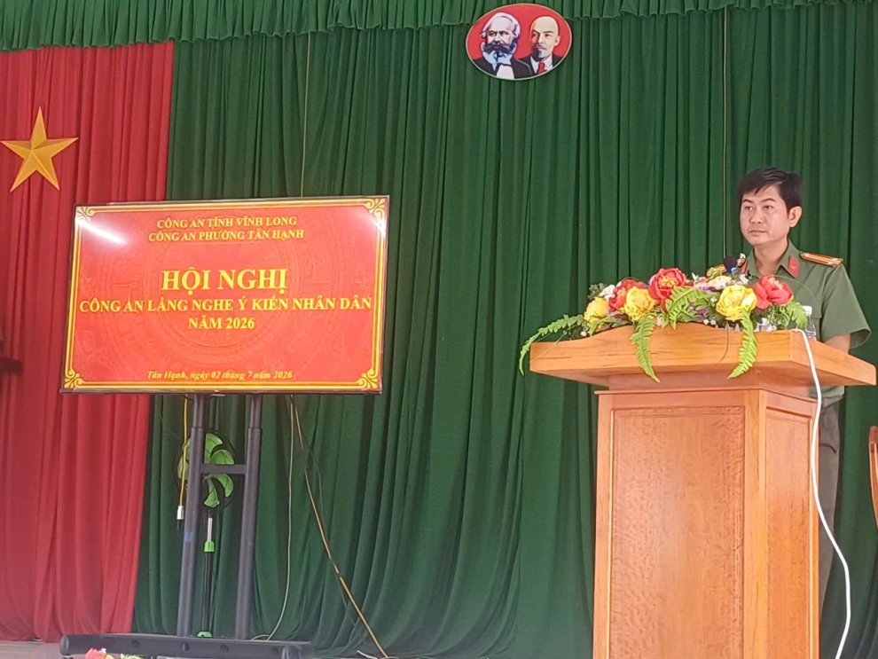 Công an phường Tân Hạnh tổ chức Hội nghị “Công an lắng nghe ý kiến Nhân dân” năm 2026