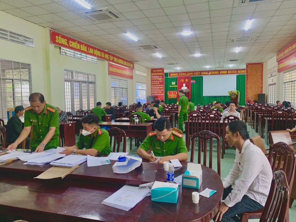 Quang cảnh buổi kiểm tra ma tuy