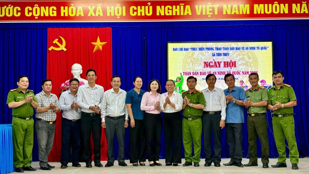 Công an xã Tiên Thủy sôi nổi tổ chức các hoạt động Ngày hội toàn dân bảo vệ an ninh Tổ quốc và các sự kiện trọng đại của đất nước