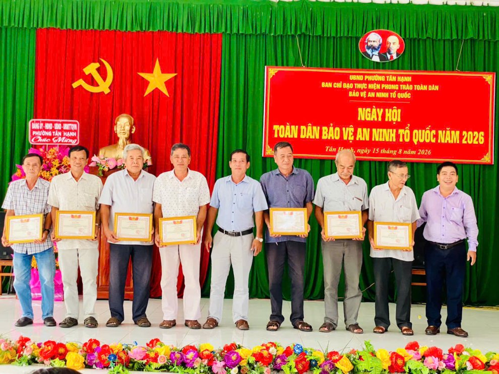 Công an phường Tân Hạnh tham mưu tổ chức Ngày hội toàn dân bảo vệ an ninh Tổ quốc năm 2026