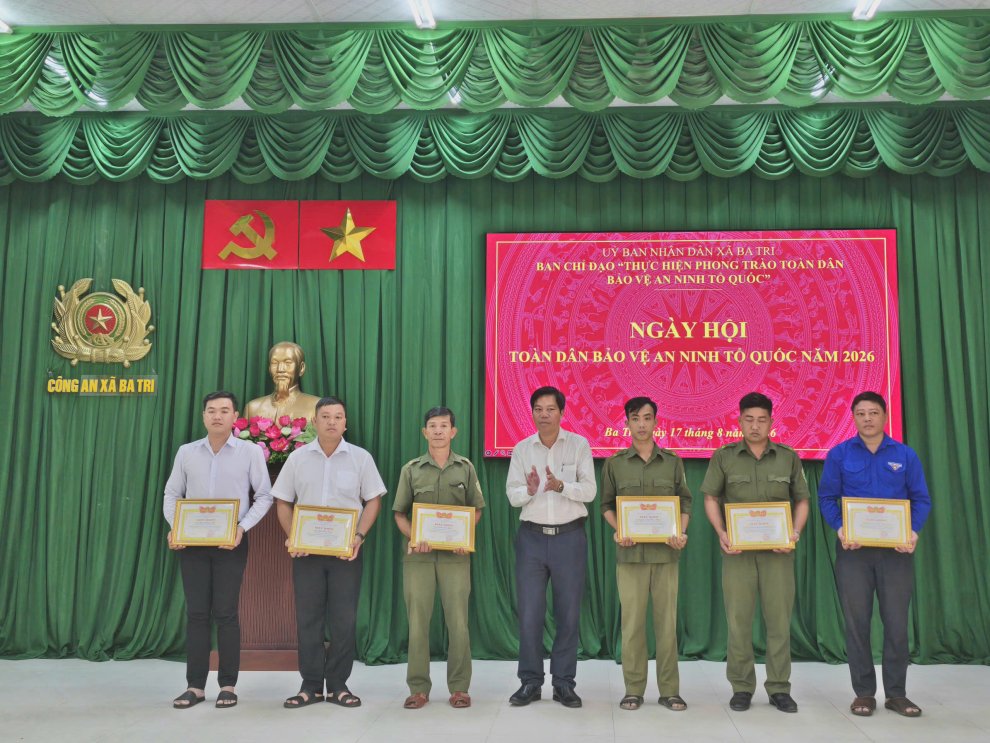 Xã Ba Tri tổ chức Ngày hội toàn dân bảo vệ an ninh Tổ quốc năm 2026