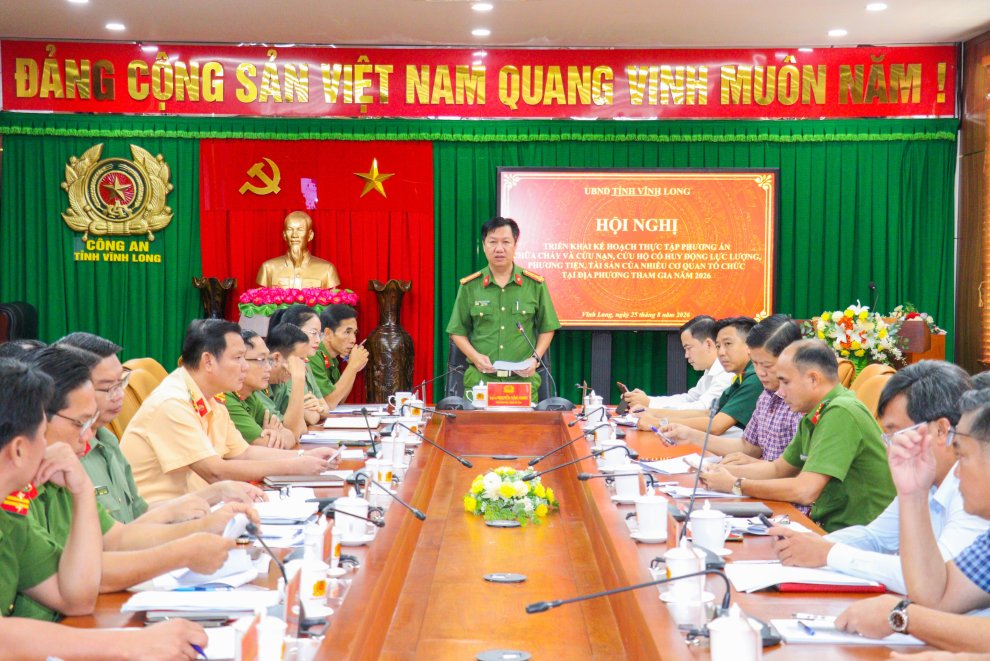 Hội nghị triển khai kế hoạch tổ chức thực tập phương án chữa cháy và cứu nạn, cứu hộ có huy động lực lượng, phương tiện, tài sản của nhiều cơ quan, tổ chức tại địa phương năm 2026