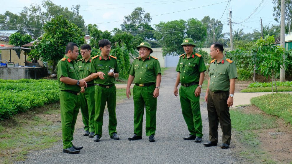 Đại tá Võ Công Bình, Phó Giám đốc Công an tỉnh kiểm tra công tác tại Cơ sở cai nghiện ma túy số 2