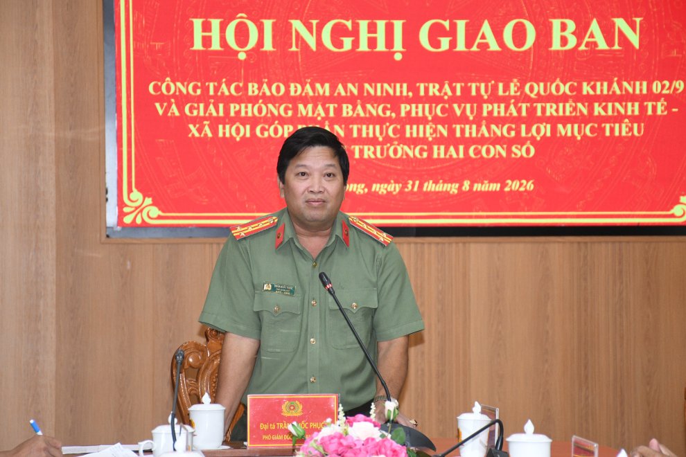 Hội nghị giao ban công tác bảo đảm an ninh trật tự Lễ Quốc khánh 02/9