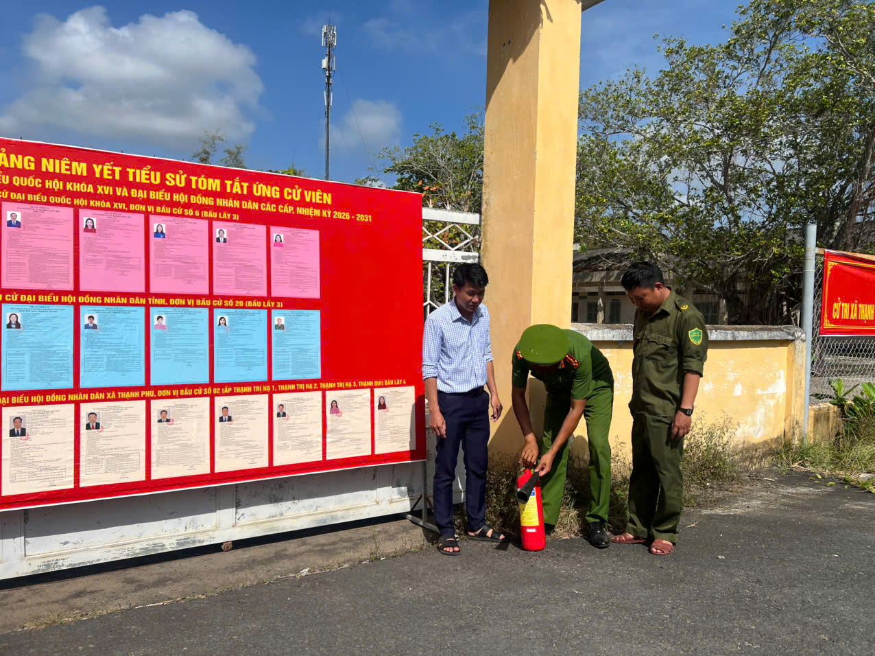 bảo đảm an toàn phòng cháy, chữa cháy tại các điểm bỏ phiếu