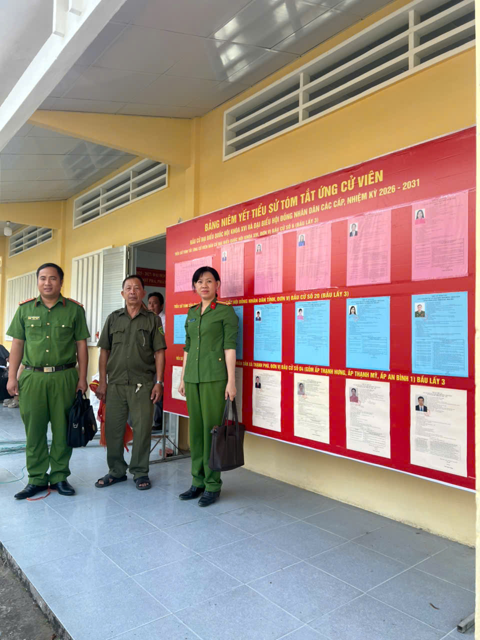 Tiểu ban an ninh trật tự khảo sát 14 điểm bỏ phiếu 1