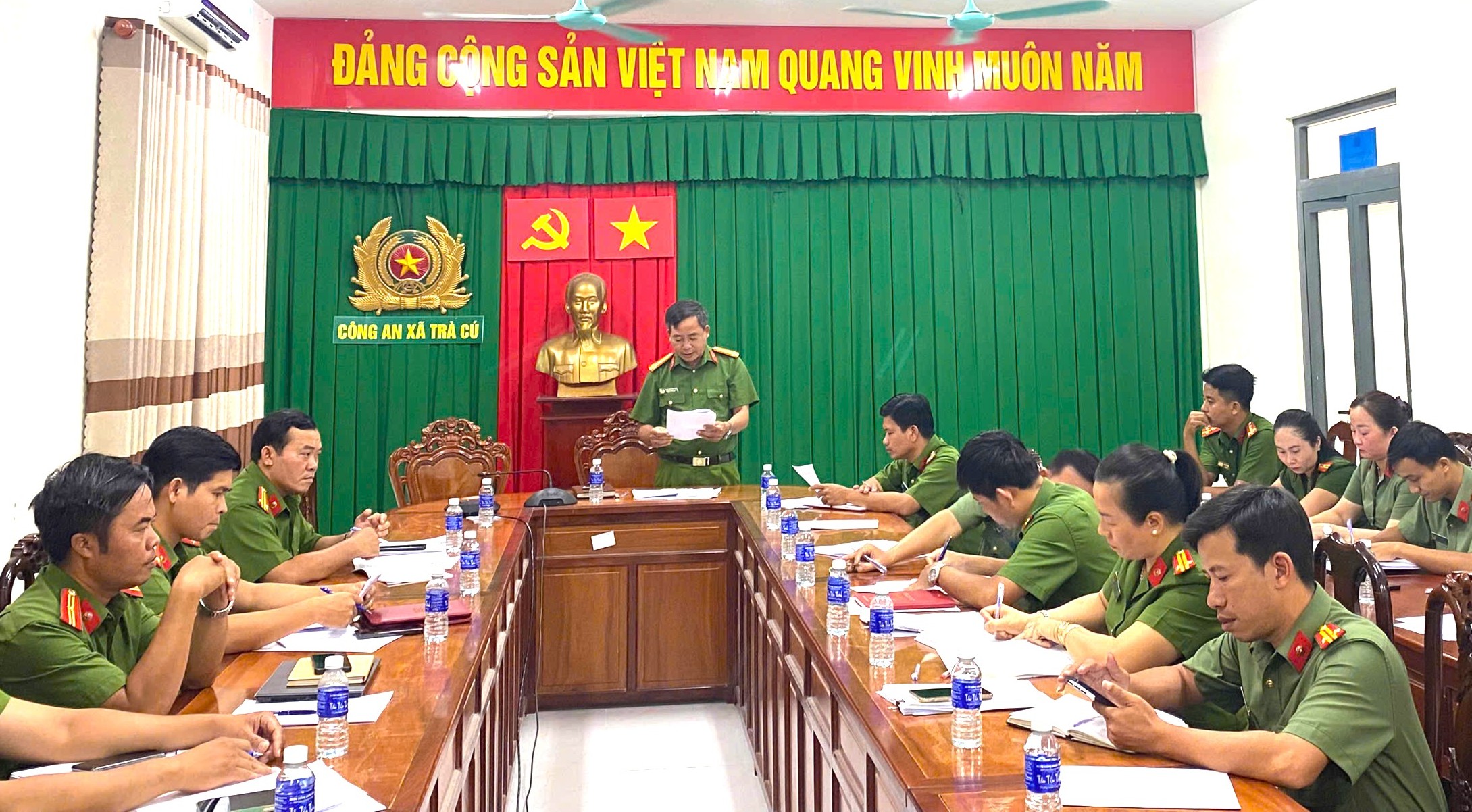 Ảnh CAX Trà Cú triển khai kế hoạch phối hợp đảm bảo ANTT