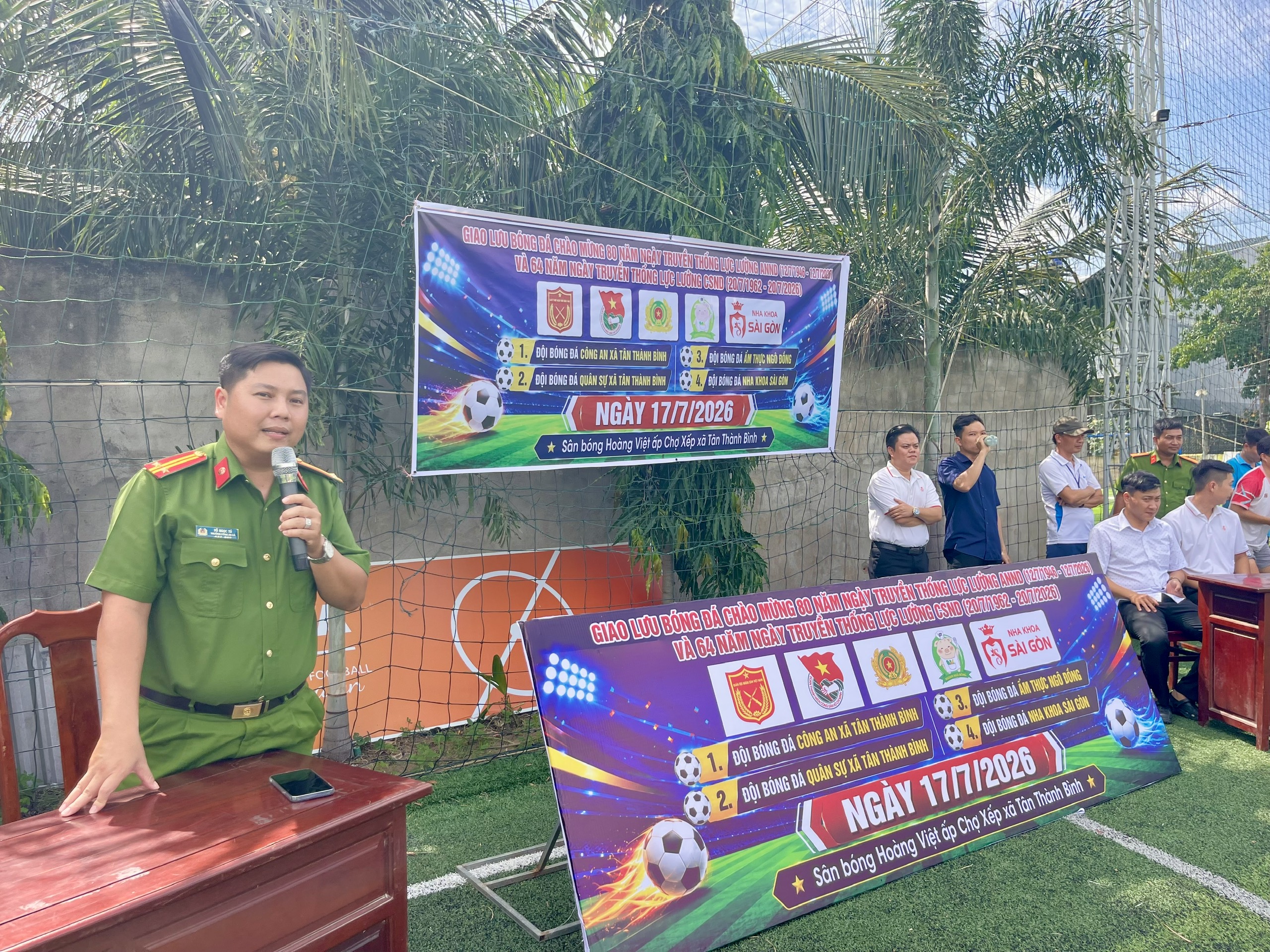 1 Trung tá Võ Ngọc Tú phát biểu khai mạc