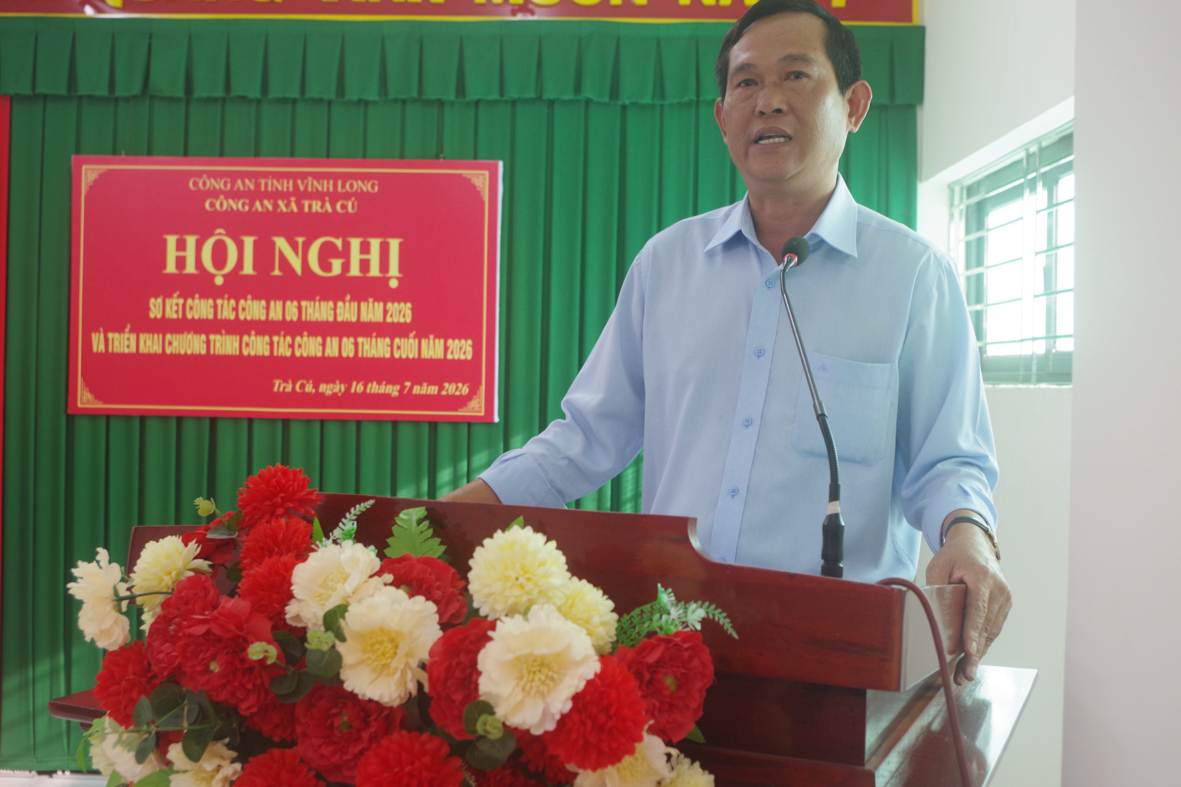 Đồng chí Huỳnh Văn Danh – Chủ tịch UBND xã phát biểu chỉ đạo