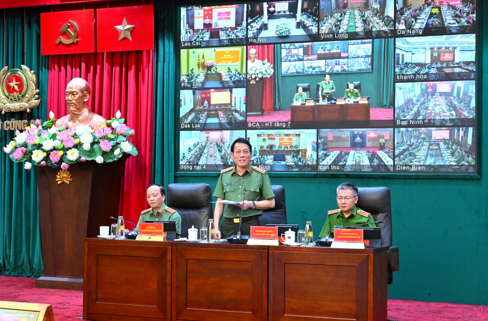 Đại tướng Lương Tam Quang, Bộ trưởng Bộ Công an phát biểu chỉ đại hội nghị