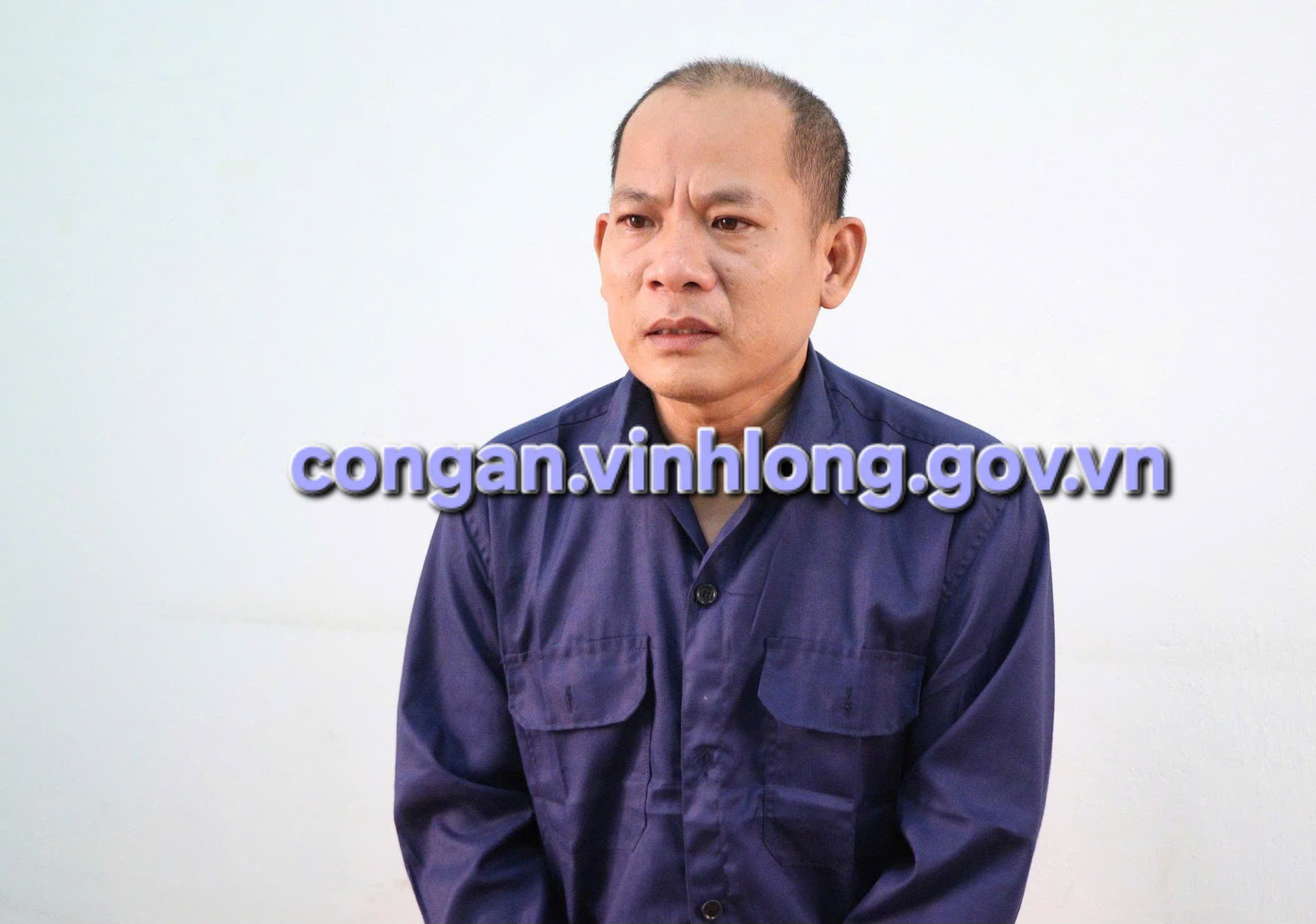 Đinh Văn Luyến tại cơ quan Công an