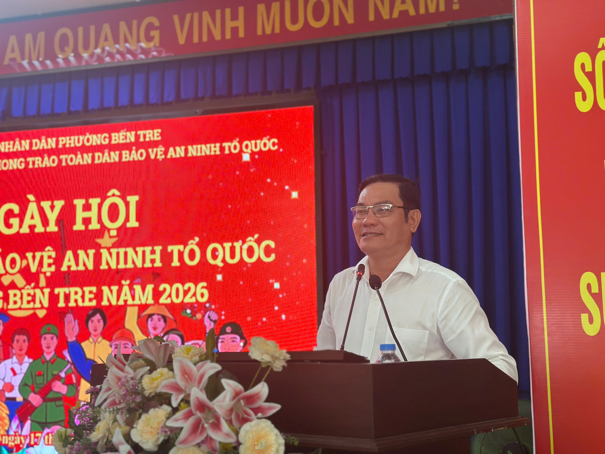 Đồng chí Chủ tịch UBND phường phát biểu chỉ đạo