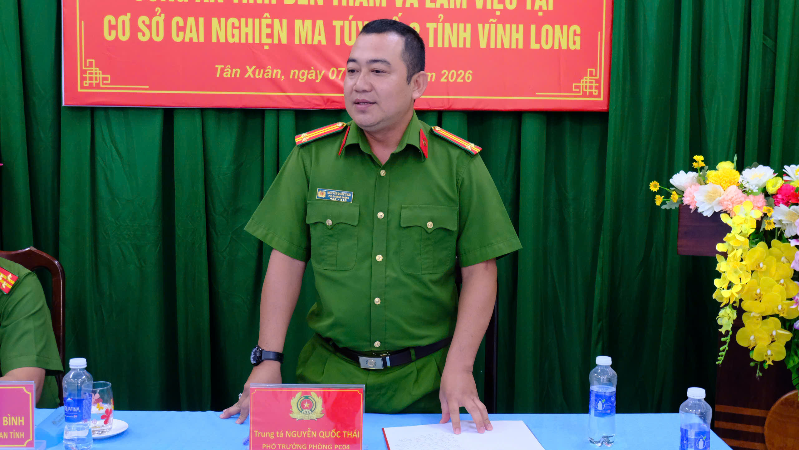 Lãnh đạo Phòng Cảnh sát điều tra tội phạm về ma túy phát biểu