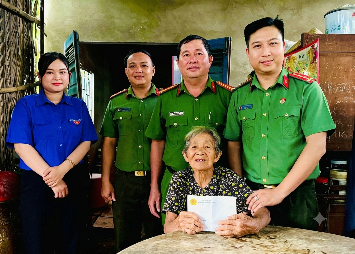 Thăm vợ liệt sĩ