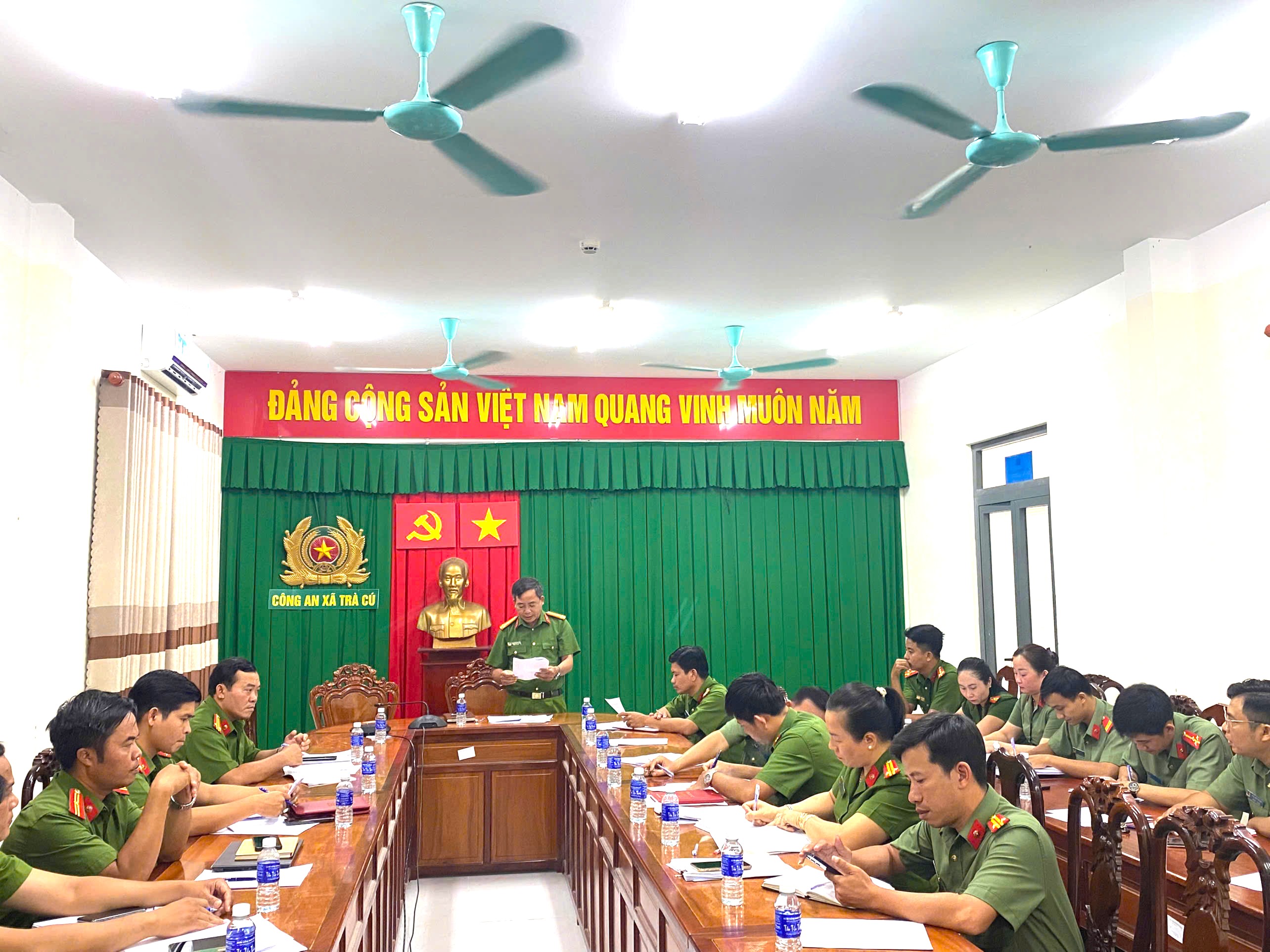 Ảnh CAX Trà Cú triển khai kế hoạch phối hợp đảm bảo ANTT