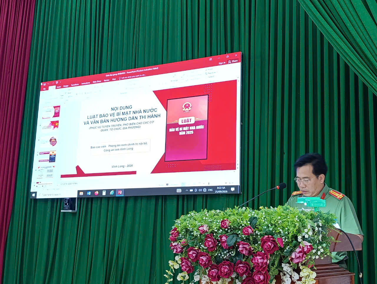 Đồng chí Thượng tá Nguyễn Anh Triết báo cáo viên